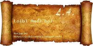 Loibl Amábel névjegykártya